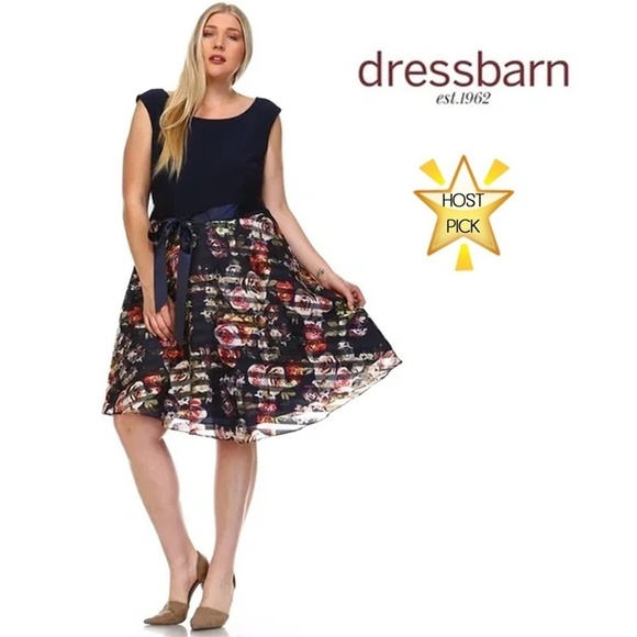 Dress Barn Dress Fancy Party Cocktail Organza Special Occasion w/ Crinoline - Picture 1 of 12